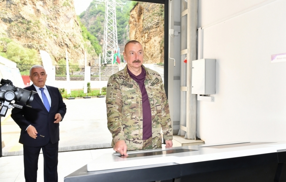 President Ilham Aliyev attended opening of “Kalbajar-1” Small Hydroelectric Power Station