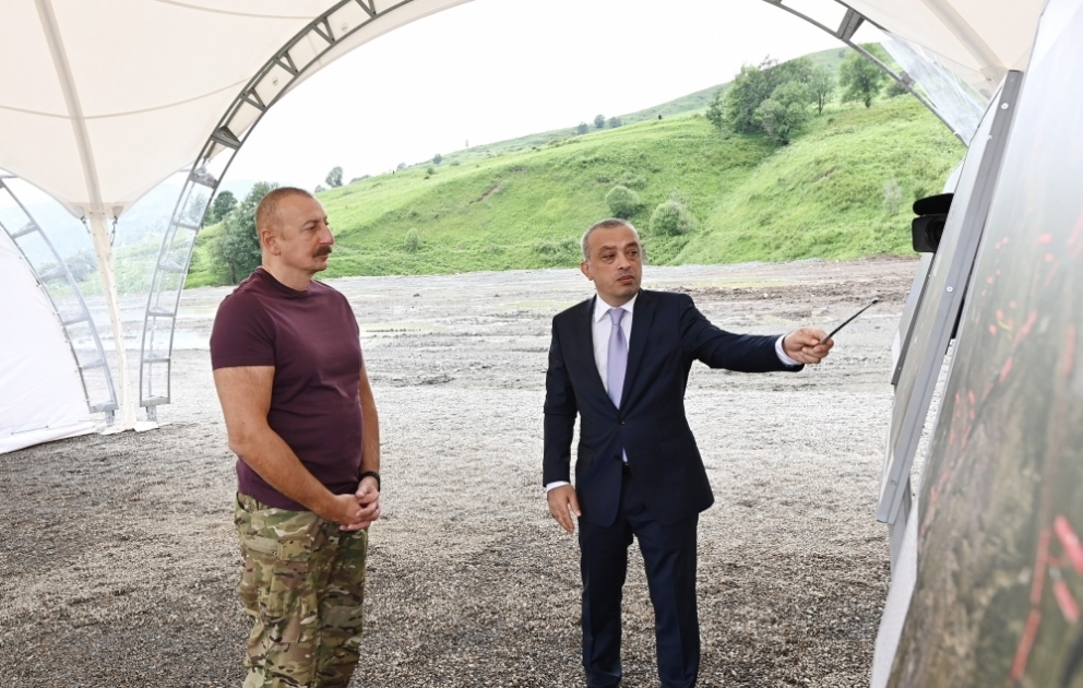 Ознакомление с проектом водохранилища «Хакаричай» в Лачинском районе