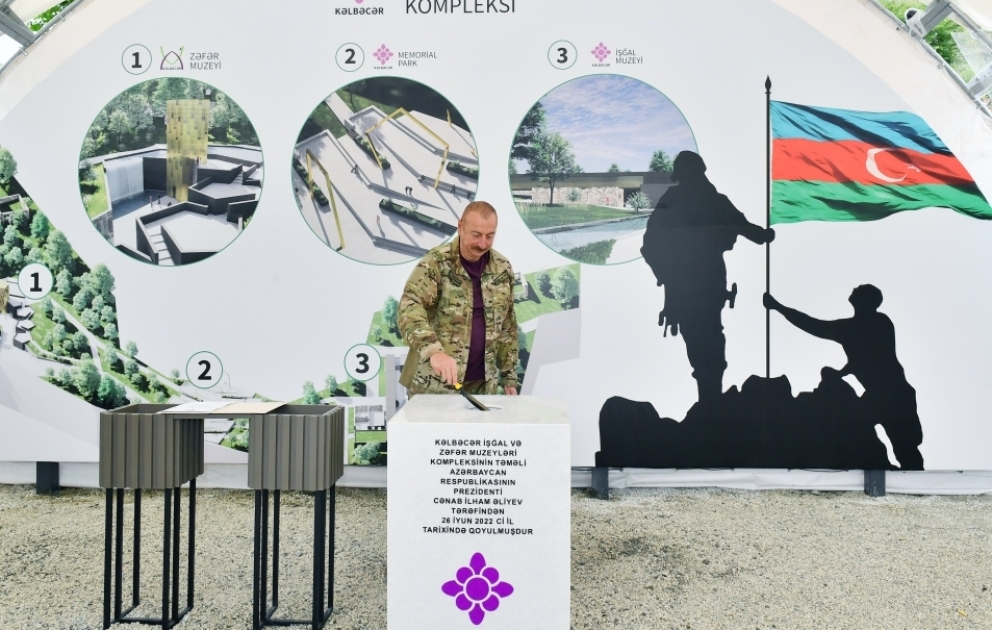 Представлен генеральный план города Кяльбаджар, заложен фундамент комплекса музеев Оккупации и Победы