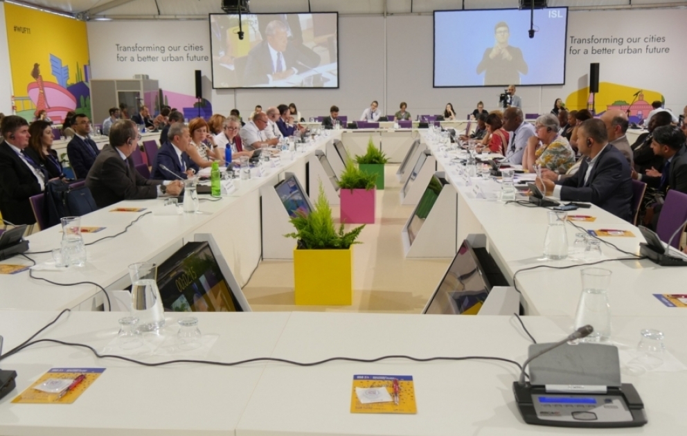 Ümumdünya Şəhər Forumunun 11-ci sessiyasında Şuşada aparılan bərpa-quruculuq işlərindən danışılıb