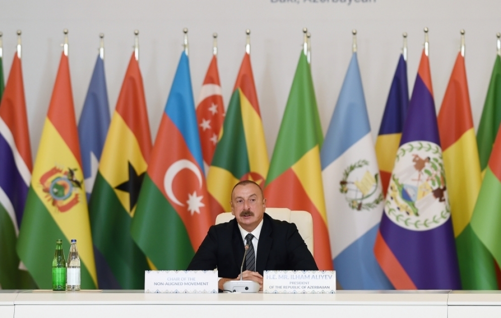 Konferenz des Parlamentarischen Netzwerks der Bewegung der Blockfreien Staaten in Baku 
Aserbaidschans Präsident Ilham Aliyev nimmt an Konferenz teil