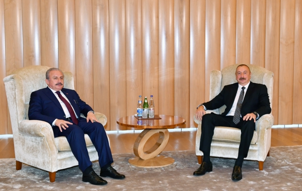 Präsident Ilham Aliyev empfängt Präsidenten der Großen Türkischen Nationalversammlung