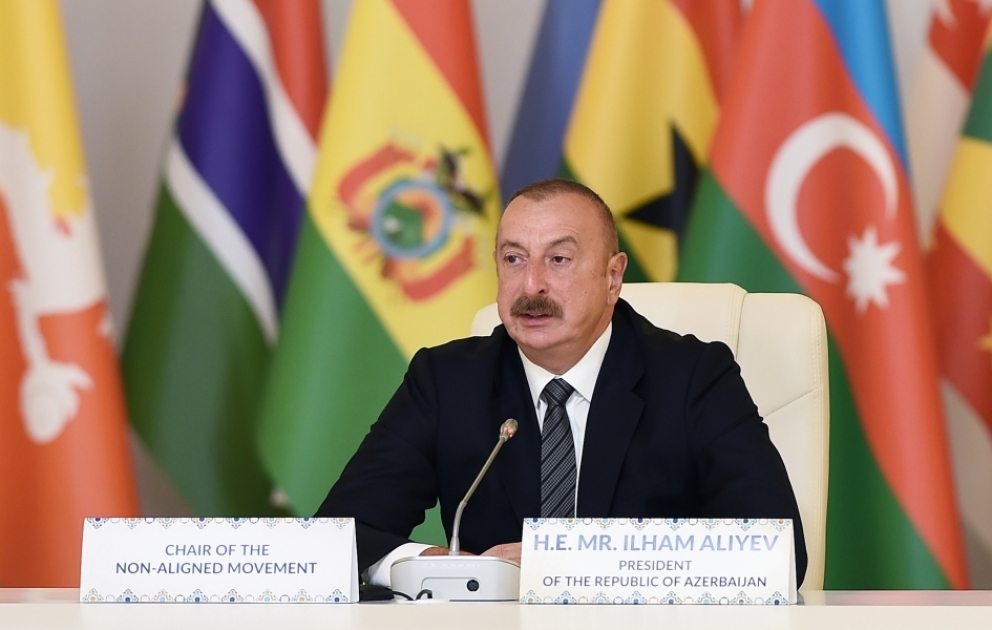 Qoşulmama Hərəkatı Parlament Şəbəkəsinin Bakı konfransı işə başlayıb
Azərbaycan Prezidenti İlham Əliyev konfransda iştirak edib