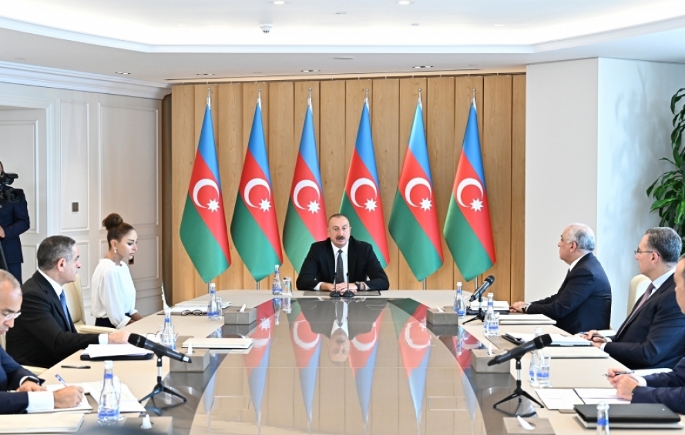 Une réunion consacrée au bilan du premier semestre de l’année courante s’est tenue sous la présidence du président Ilham Aliyev