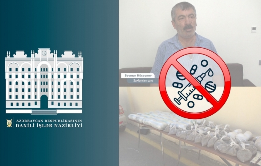 Baş Narkotiklərlə Mübarizə İdarəsinin əməkdaşları Birinci Qarabağ müharibəsi əlilindən 78 kiloqram narkotik maddə götürüb