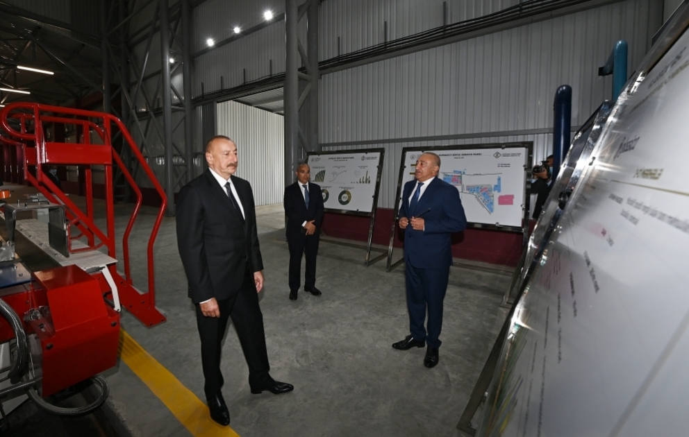 President Ilham Aliyev attended inauguration and groundbreaking ceremonies of new enterprises in Sumgayit Chemical Industry Park