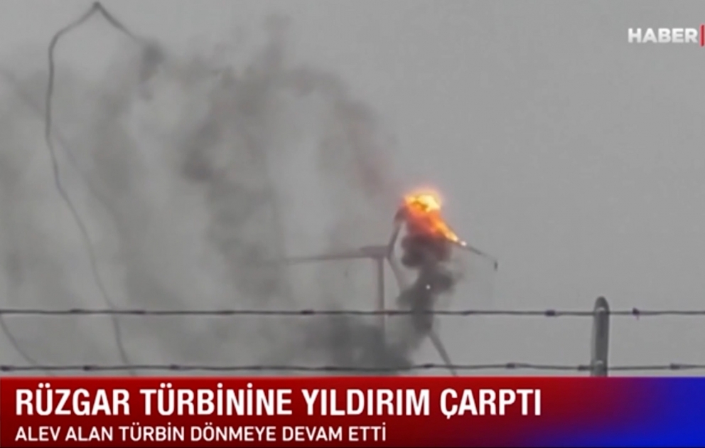 İldırım külək elektrik stansiyasını vurdu