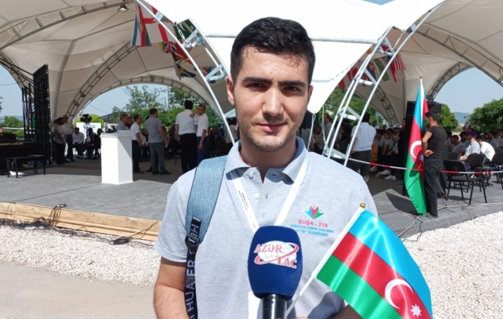 Diaspor Gənclərinin III Yay Düşərgəsinin iştirakçısı: Ordumuzun şanlı Zəfəri sayəsində azad edilən Şuşaya gəlməyi arzulayırdım