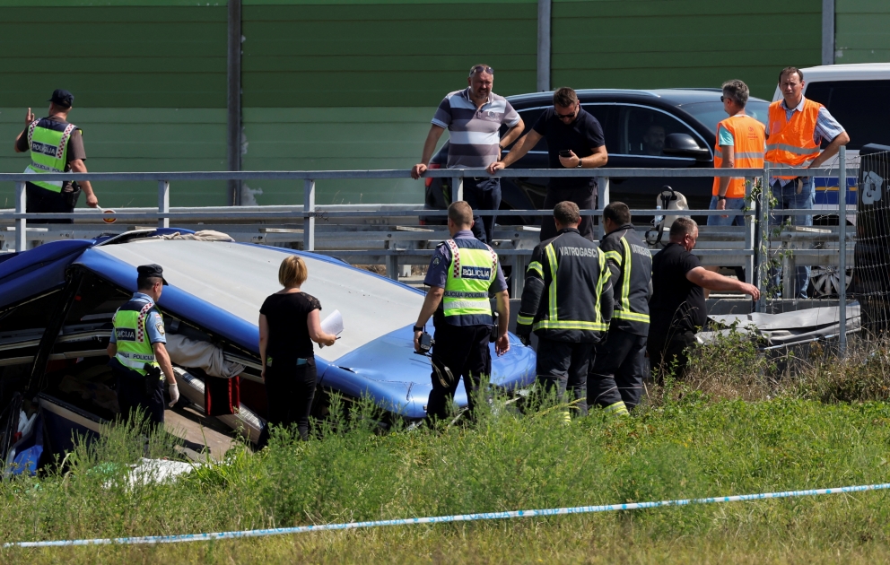 Croatia bus crash: 12 killed as coach carrying Polish Catholics to Bosnian shrine skids off road