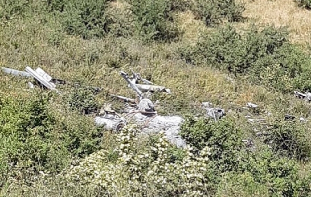 Xocavənd rayonunda Ermənistana məxsus “Mİ-8” helikopterinin qalıqları aşkarlanıb