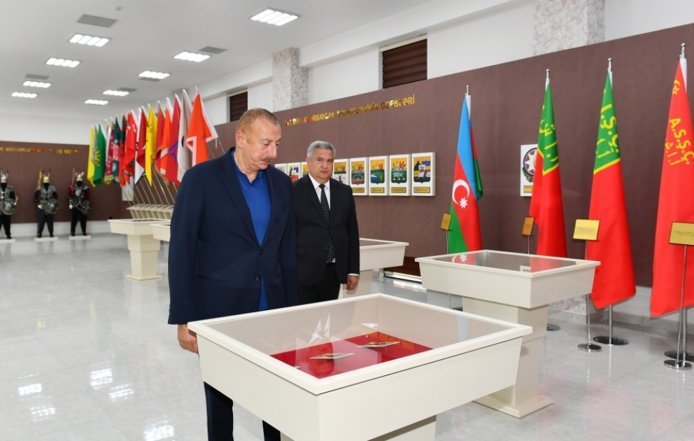 President Ilham Aliyev attended opening of Young Artists Center and Museum of State Symbols in Aghsu