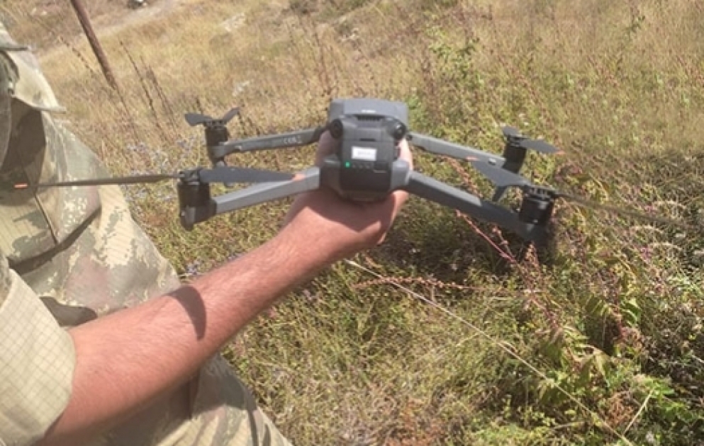 ‘Quadcopter belonging to Armenians carrying out reconnaissance flights around Shusha city was brought down and seized by special method’