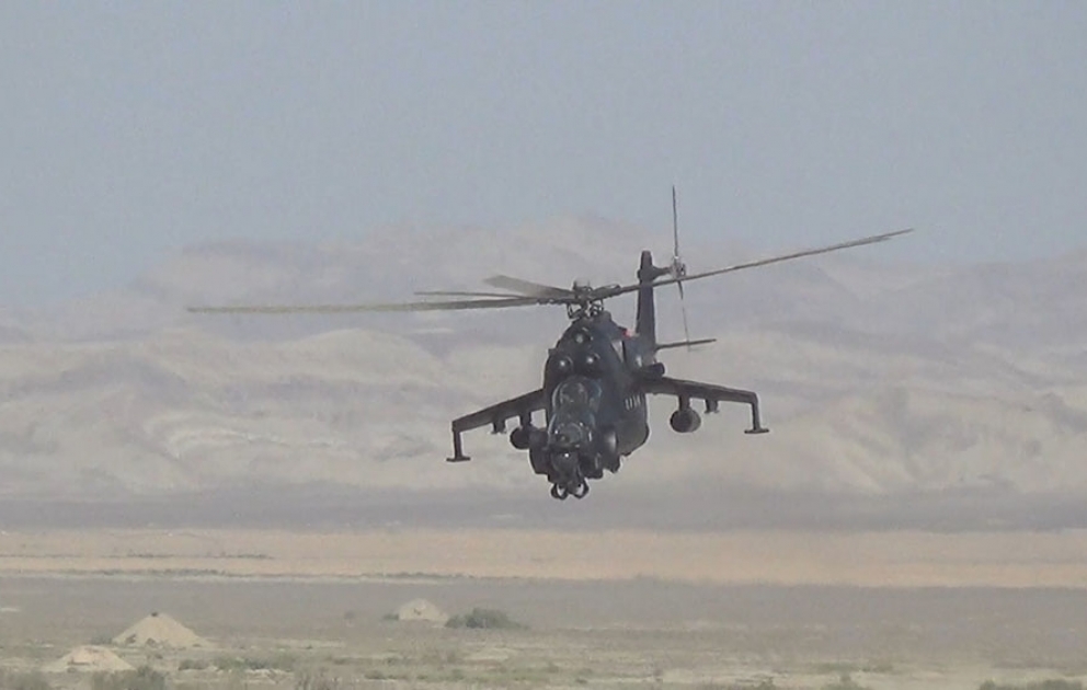 Exercises were held with the Azerbaijan Air Force helicopter units