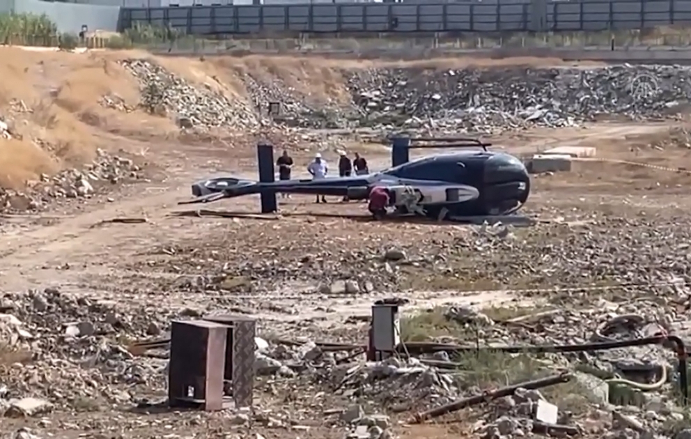 İzmirdə helikopter qəzaya uğrayıb