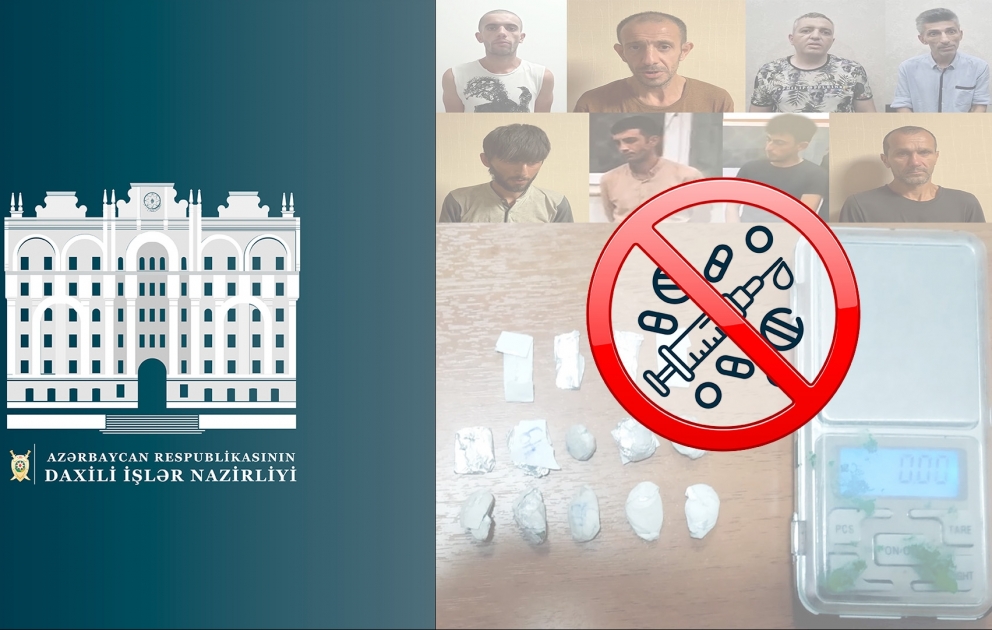 Yasamal rayonunda narkotik vasitələrin qanunsuz dövriyyəsi ilə məşğul olan 8 nəfər saxlanılıb