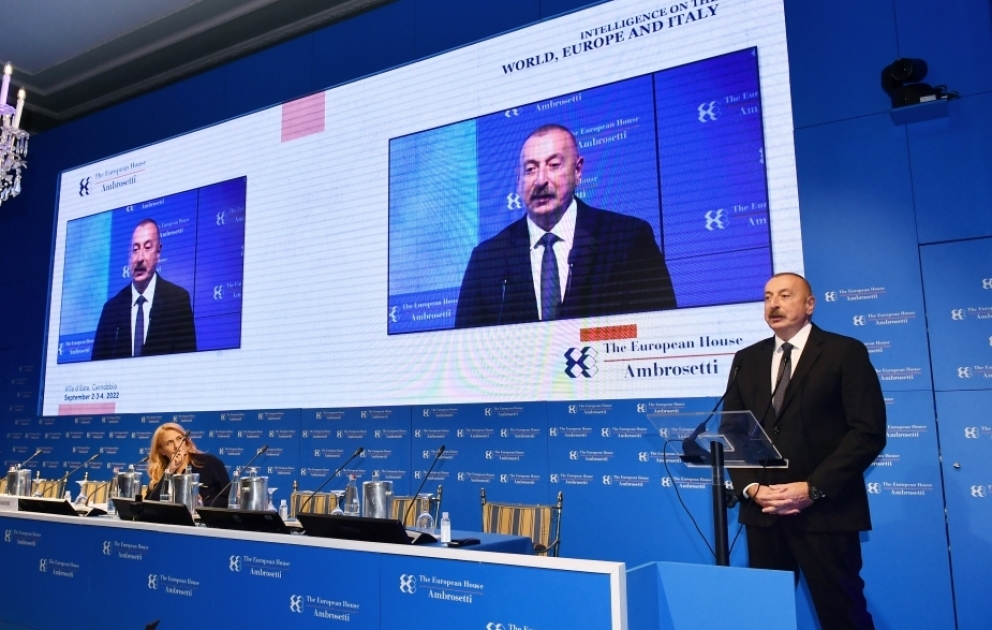 President Ilham Aliyev attended international forum in Cernobbio, Italy