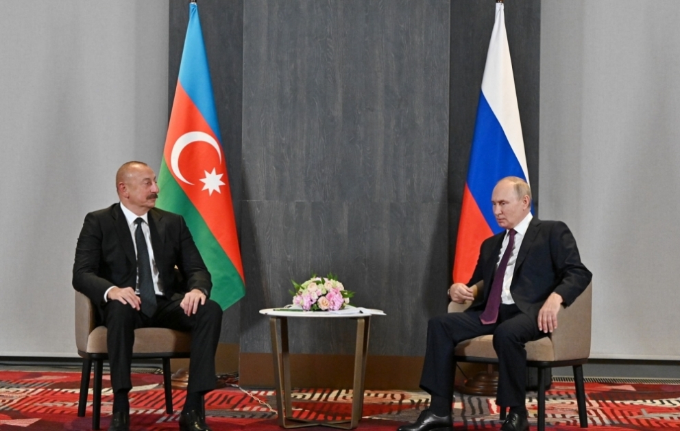 Səmərqənddə Azərbaycan Prezidenti İlham Əliyevin Rusiya Prezidenti Vladimir Putin ilə görüşü olub