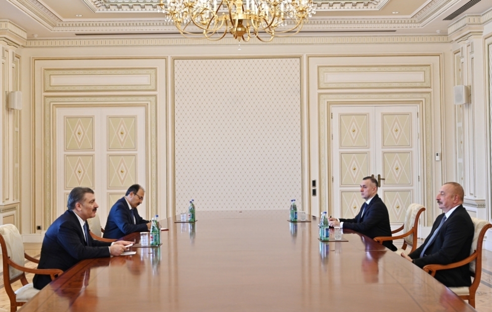 Präsident Ilham Aliyev empfängt Gesundheitsminister der Republik Türkiye