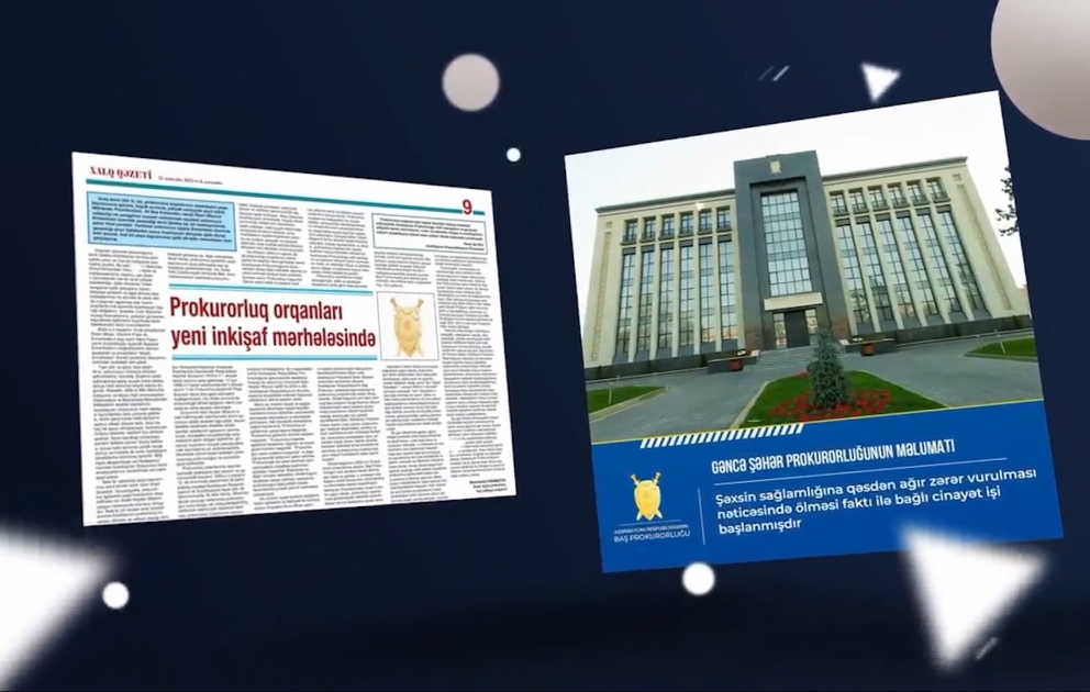 Baş Prokurorluq həftəlik icmalını təqdim edib