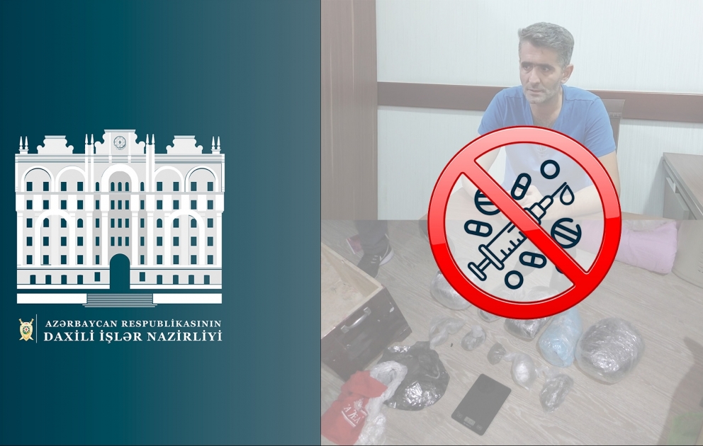 Bakıda narkotik vasitələrin satışını və paylanmasını təşkil edən İran vətəndaşı saxlanılıb