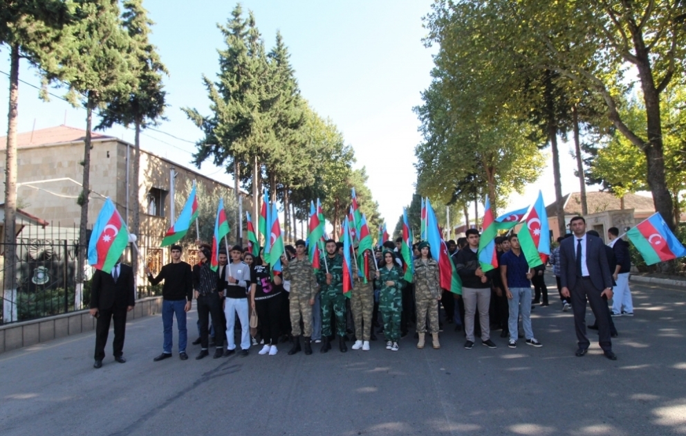 Qazaxda şəhidlərimizin xatirəsinə yürüş təşkil olunub, ağacəkmə aksiyası keçirilib