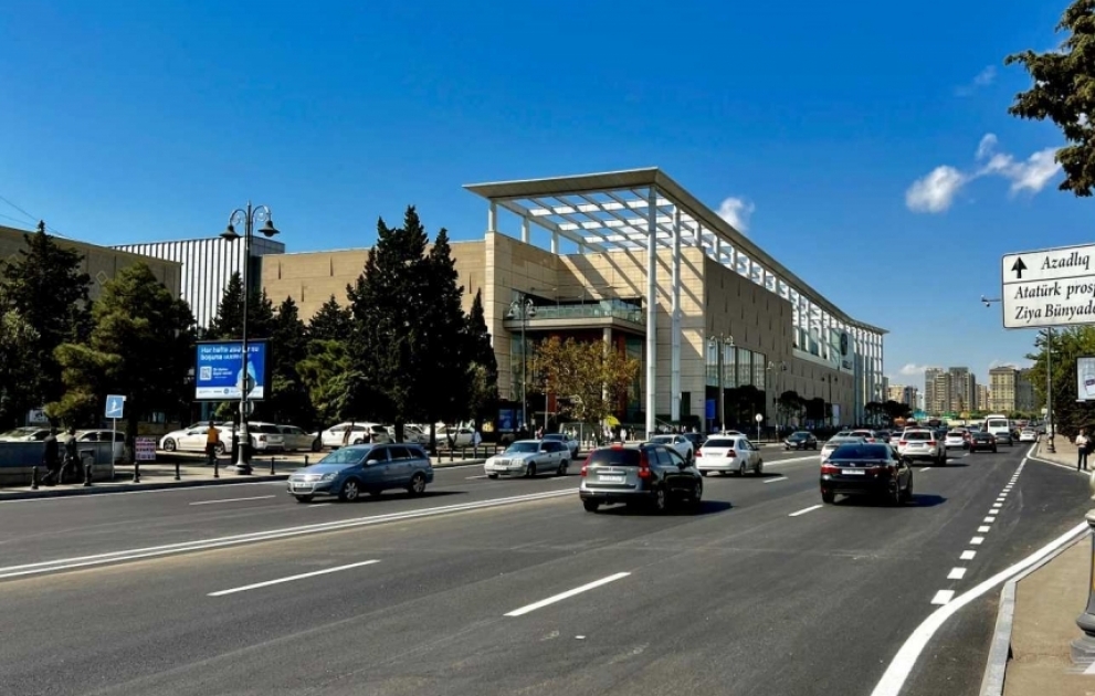 Fətəli xan Xoyski prospektində aparılan təmir işləri yekunlaşdırılıb