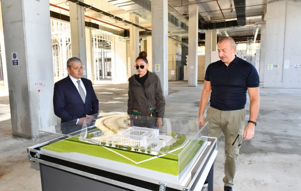 President Ilham Aliyev viewed progress of construction works at Shusha hotel and conference center