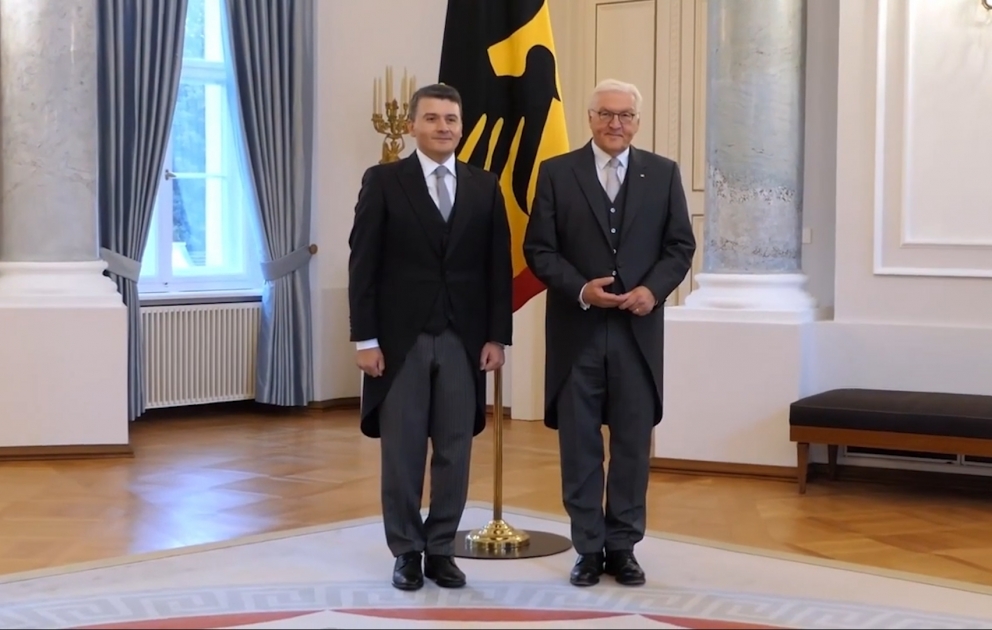 Səfir Nəsimi Ağayev etimadnaməsini Almaniya Prezidentinə təqdim edib