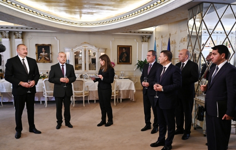 Dinner was hosted in honor of President Ilham Aliyev