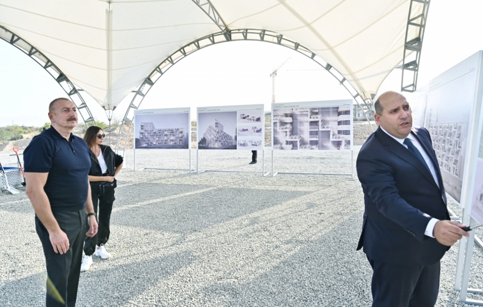 Foundation stone was laid for residential block to be constructed for former IDPs in Aghdam city