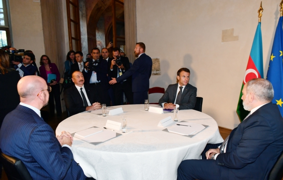 Meeting of President Ilham Aliyev with President of France, President of European Council, and Prime Minister of Armenia was held in Prague