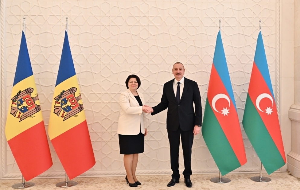 Bakou : le président Ilham Aliyev et la Première ministre moldave s’entretiennent en tête-à-tête
