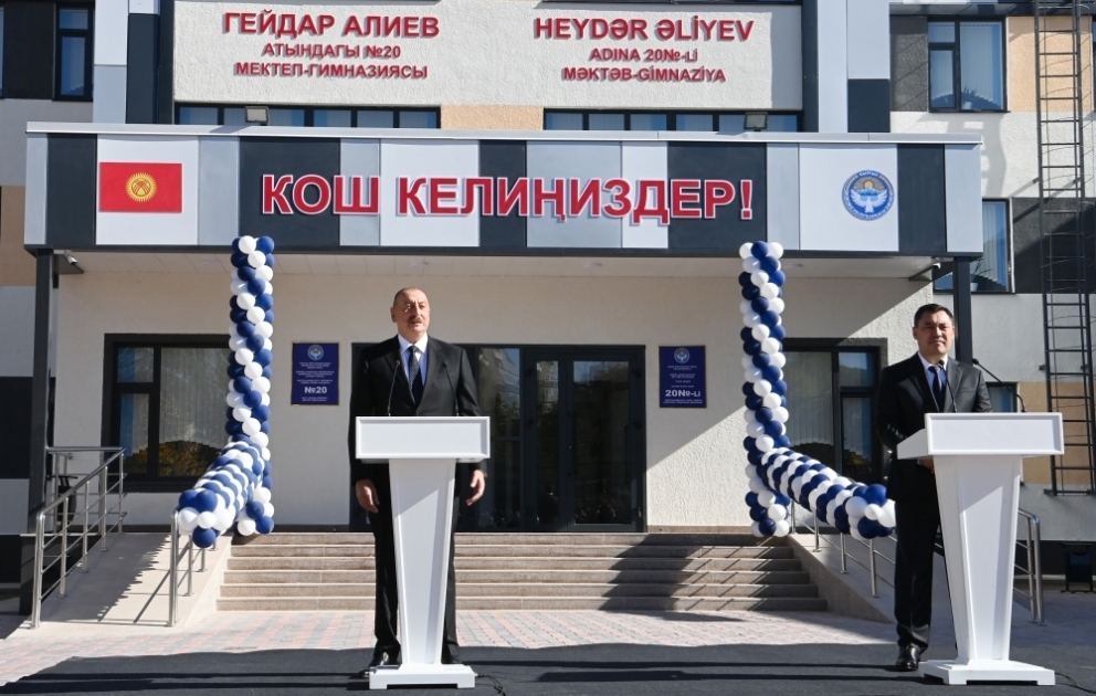 Bişkekdə Heydər Əliyev adına Məktəb-Gimnaziya təhsil-tərbiyə kompleksinin açılışı olub