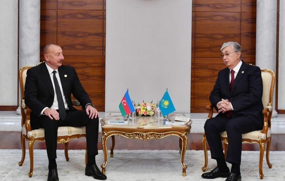 Astanada Azərbaycan Prezidenti İlham Əliyevin Qazaxıstan Prezidenti Kasım-Jomart Tokayev ilə görüşü olub