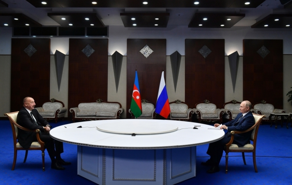 Azərbaycan Prezidenti İlham Əliyev və Rusiya Prezidenti Vladimir Putin Astanada görüşüblər