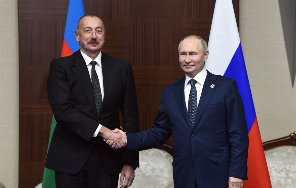 В Астане состоялась встреча Президента Азербайджана Ильхама Алиева с Президентом России Владимиром Путиным