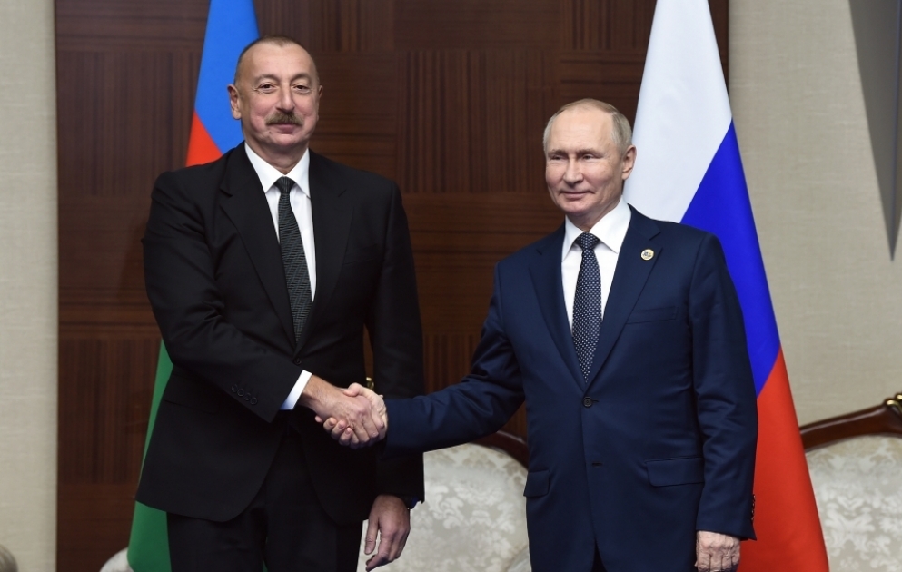 President of Azerbaijan Ilham Aliyev, President of Russia Vladimir Putin met in Astana