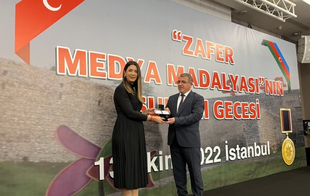 Türkiyə mediasının Azərbaycana informasiya dəstəyi göstərən nümayəndələrinə “Zəfər Media” medalları təqdim edilib