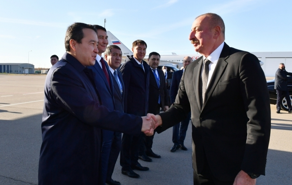 Präsident Ilham Aliyev beendet seinen Arbeitsbesuch in Kasachstan