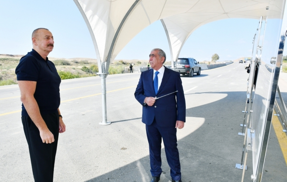 Abschnitt Shukurbeyli-Jabrayil der Autobahn Shukurbeyli-Jabrayil-Hadrut zur Nutzung übergeben