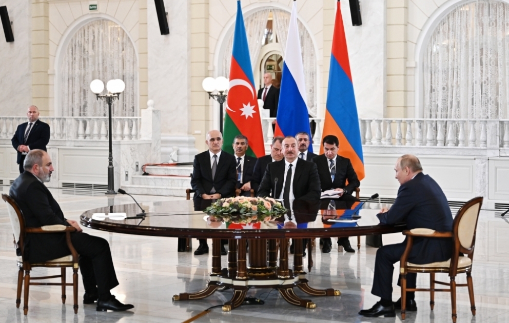 Soçidə Azərbaycan Prezidentinin Rusiya Prezidenti və Ermənistanın baş naziri ilə görüşü olub