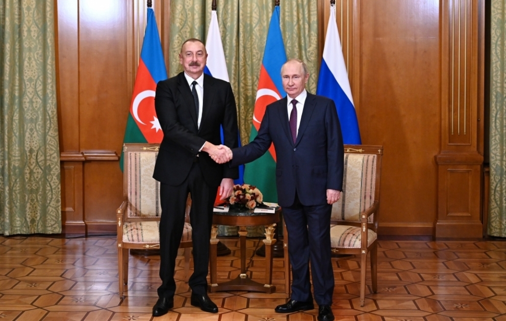 Bilateral meeting was held between President of Azerbaijan Ilham Aliyev and President of Russia Vladimir Putin in Sochi