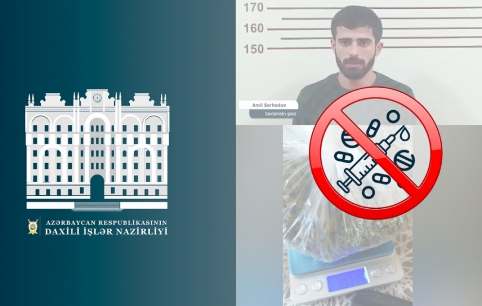 Bakıda mopedlə narkotik vasitələrin satışını həyata keçirən şəxs həbs edilib