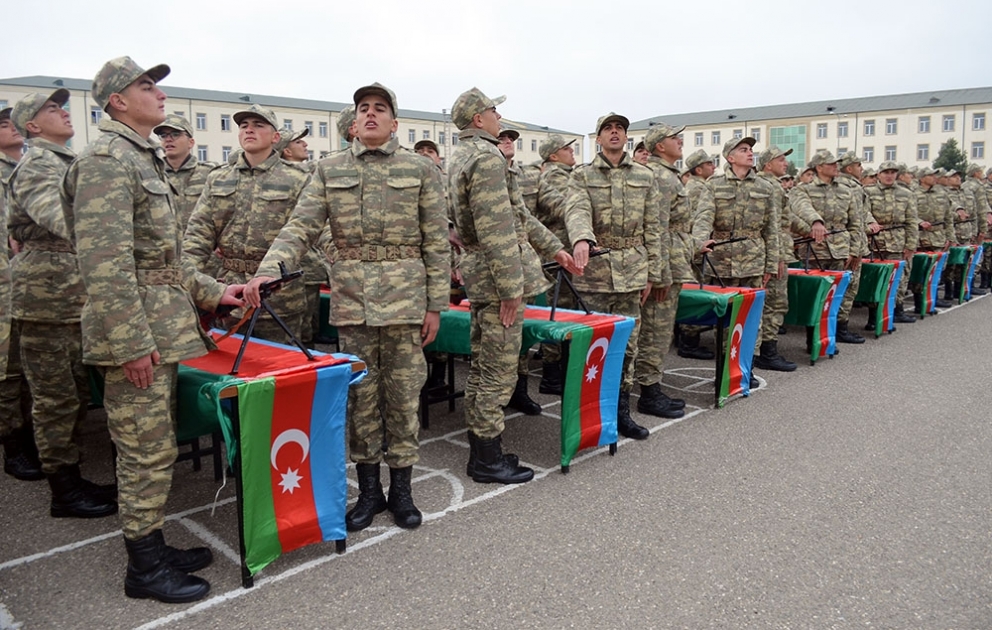Azərbaycan Ordusunda andiçmə mərasimləri keçirilib