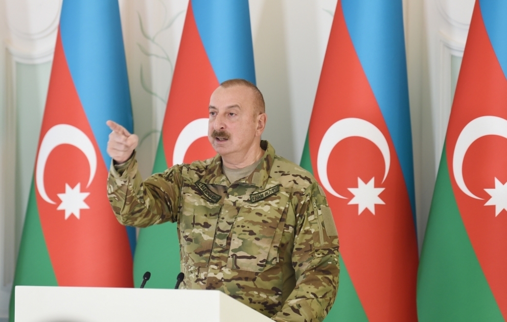 Prezident: Müharibənin ilk günündən son gününə qədər Azərbaycan Silahlı Qüvvələri yalnız irəli gedirdi
