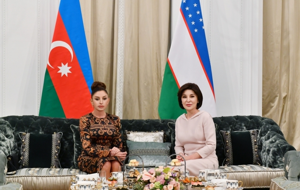 First Lady of Azerbaijan Mehriban Aliyeva met with First Lady of Uzbekistan Ziroatkhon Mirziyoyeva