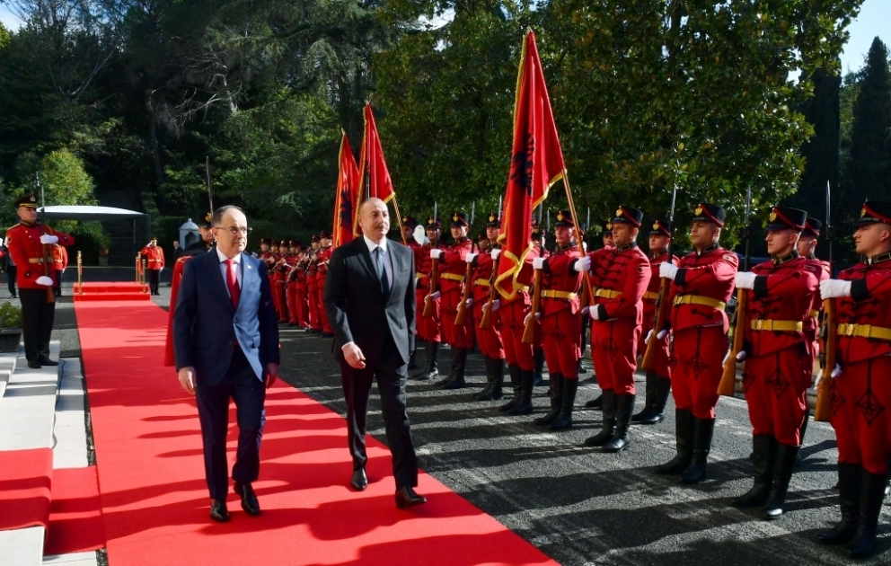 Official welcome ceremony was held for President Ilham Aliyev in Tirana