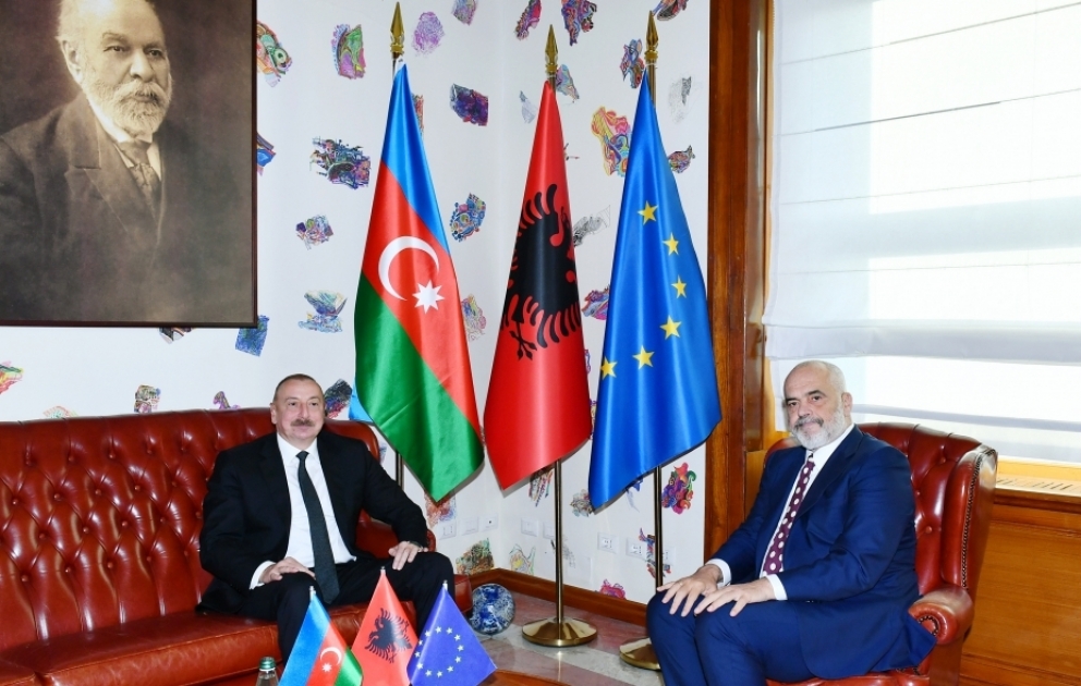 President Ilham Aliyev held one-on-one meeting with Prime Minister of Albania Edi Rama