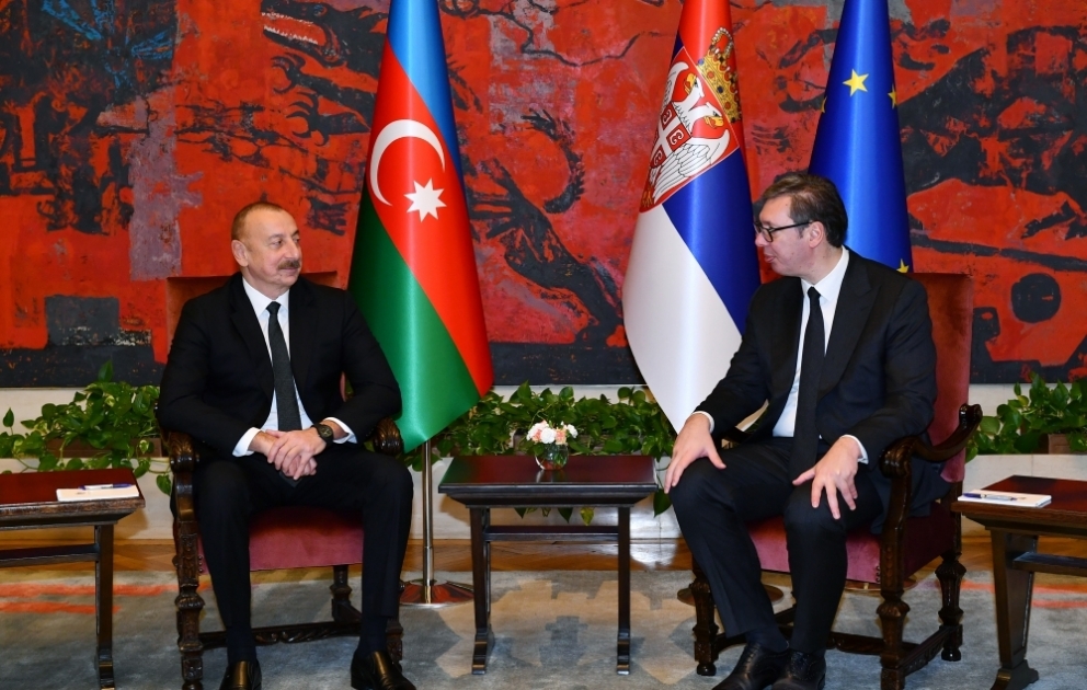 President Ilham Aliyev, President of Serbia Aleksandar Vucic held one-on-one meeting in Belgrade