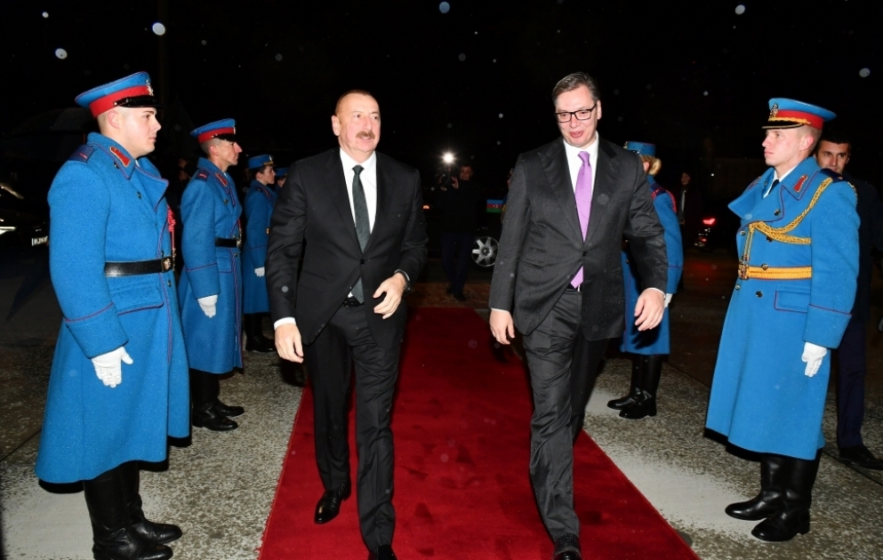 Präsident Ilham Aliyev beendet seinen Besuch in Serbien